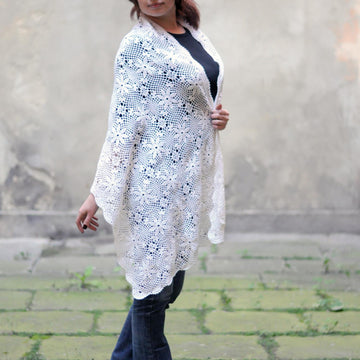 Leticia crochet bridal wrap