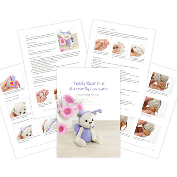 Teddy bear in a butterfly costume