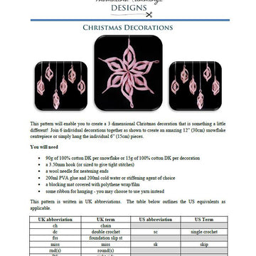 3d Christmas Decoration and Snowflake Centrepiece