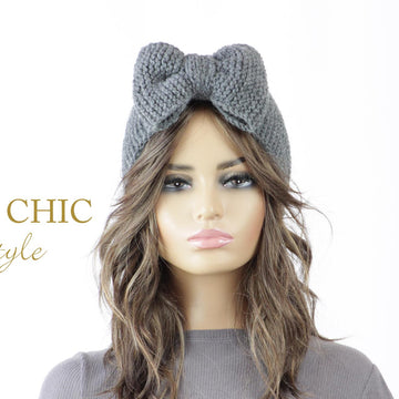 Ariana Knit Bow Headband #817