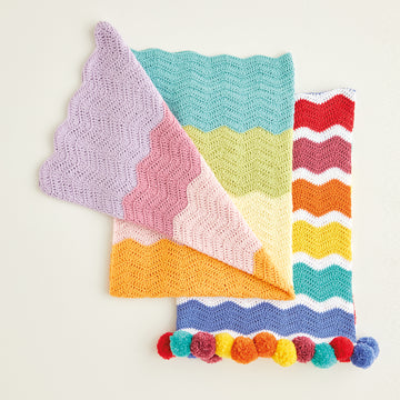Crochet Rainbow Wave Blanket in Sirdar Snuggly DK - BSS5426 - Downloadable PDF