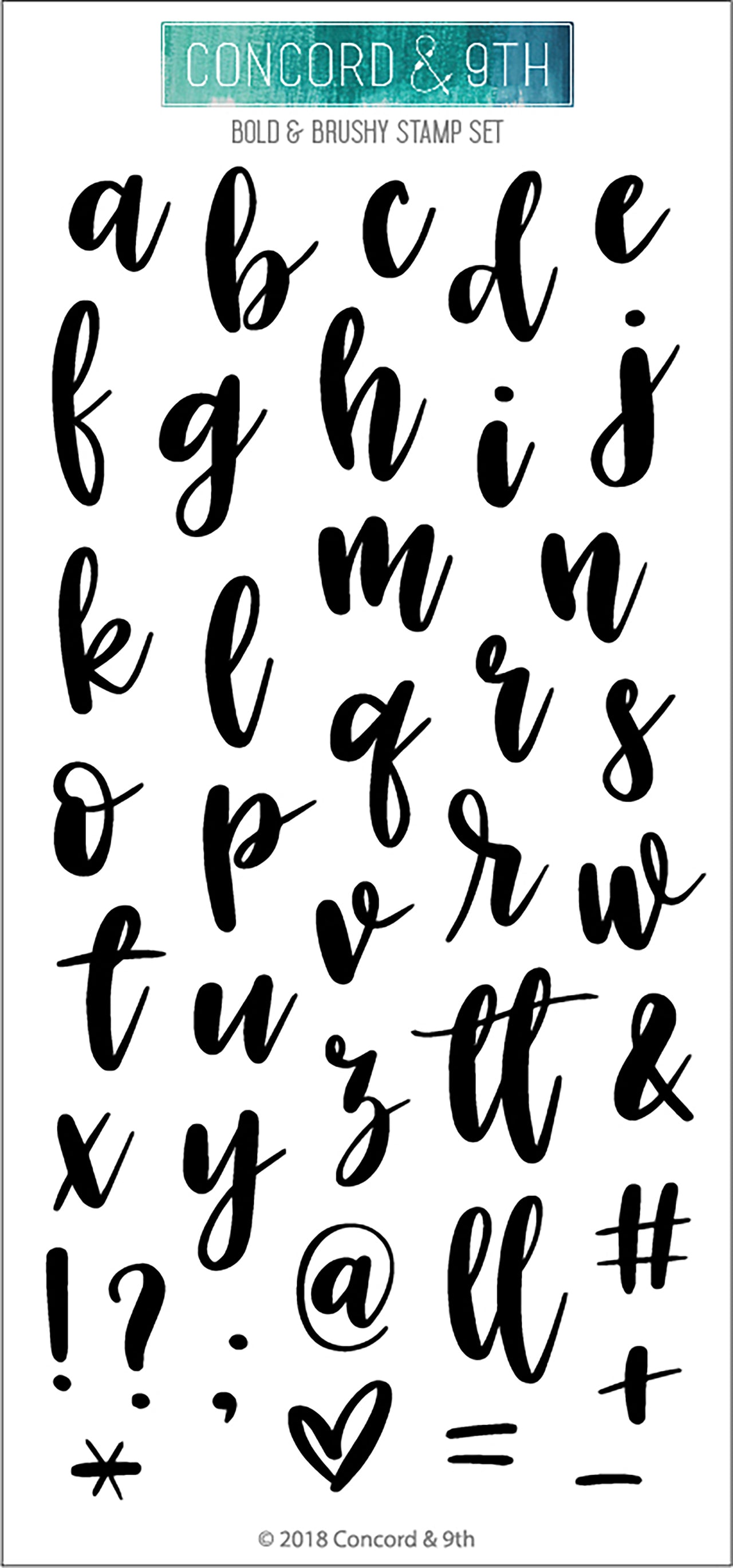 Concord & 9th Clear Stamps 4"X8" - Bold & Brushy Lowercase