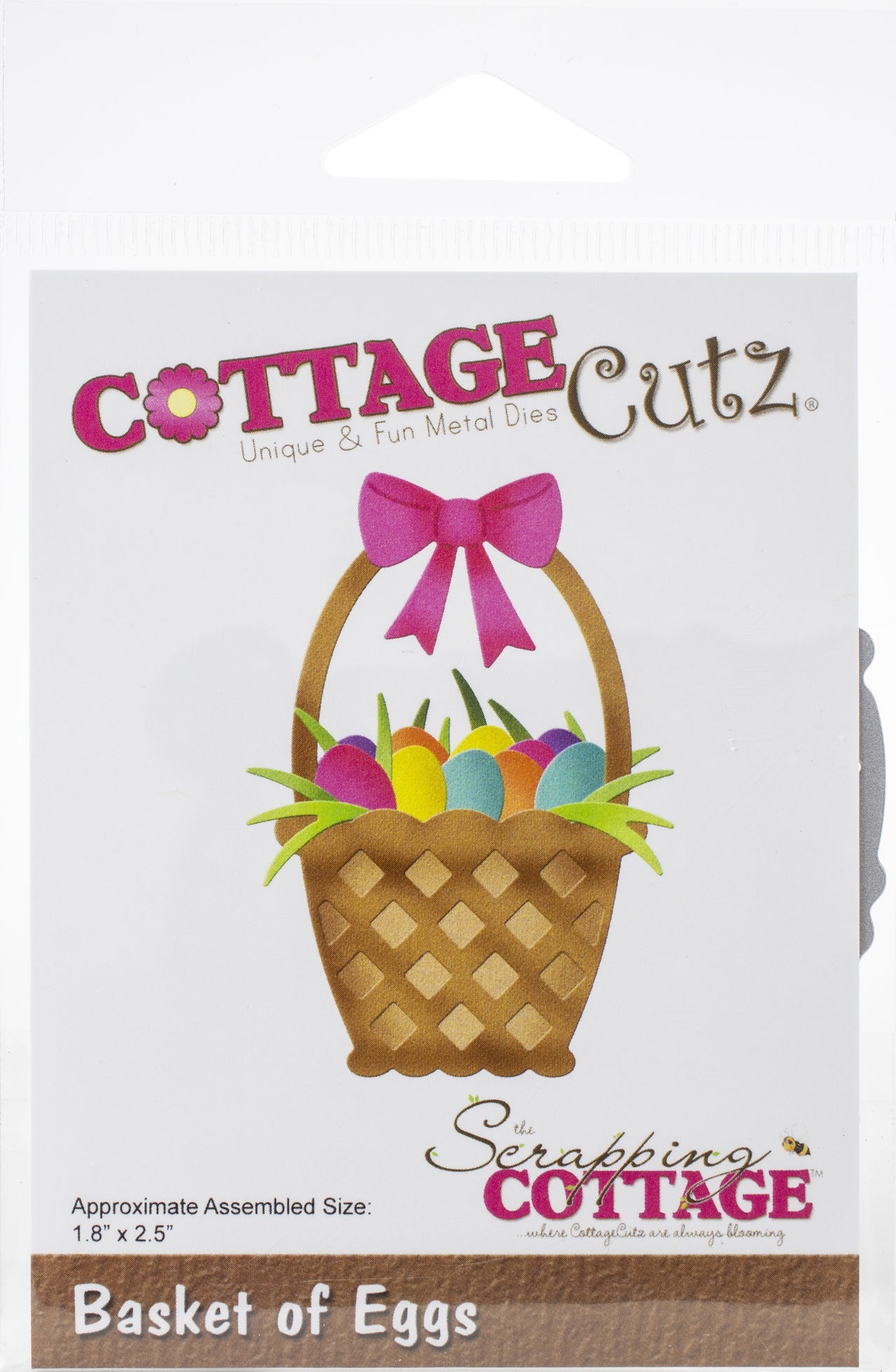 CottageCutz Dies - Basket Of Eggs 1.8"X2.5"