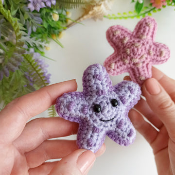 Starfish crochet pattern, amigurumi sea star