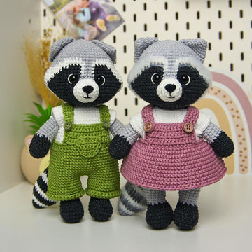 Raccoons Crochet Pattern: Marco and Susie
