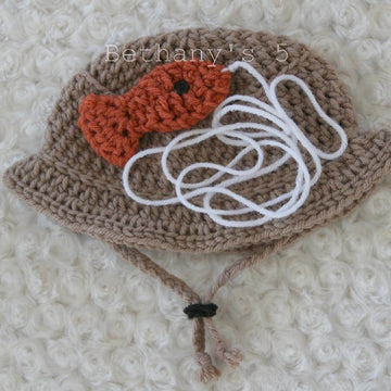 Newborn Fishing Hat + Fish