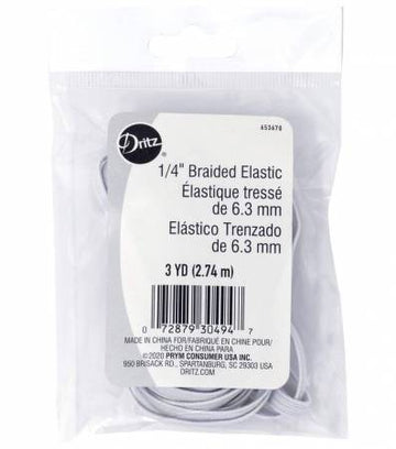 Dritz 1/4" Braided Elastic