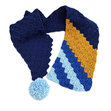 Blue Gold Scarf C2C