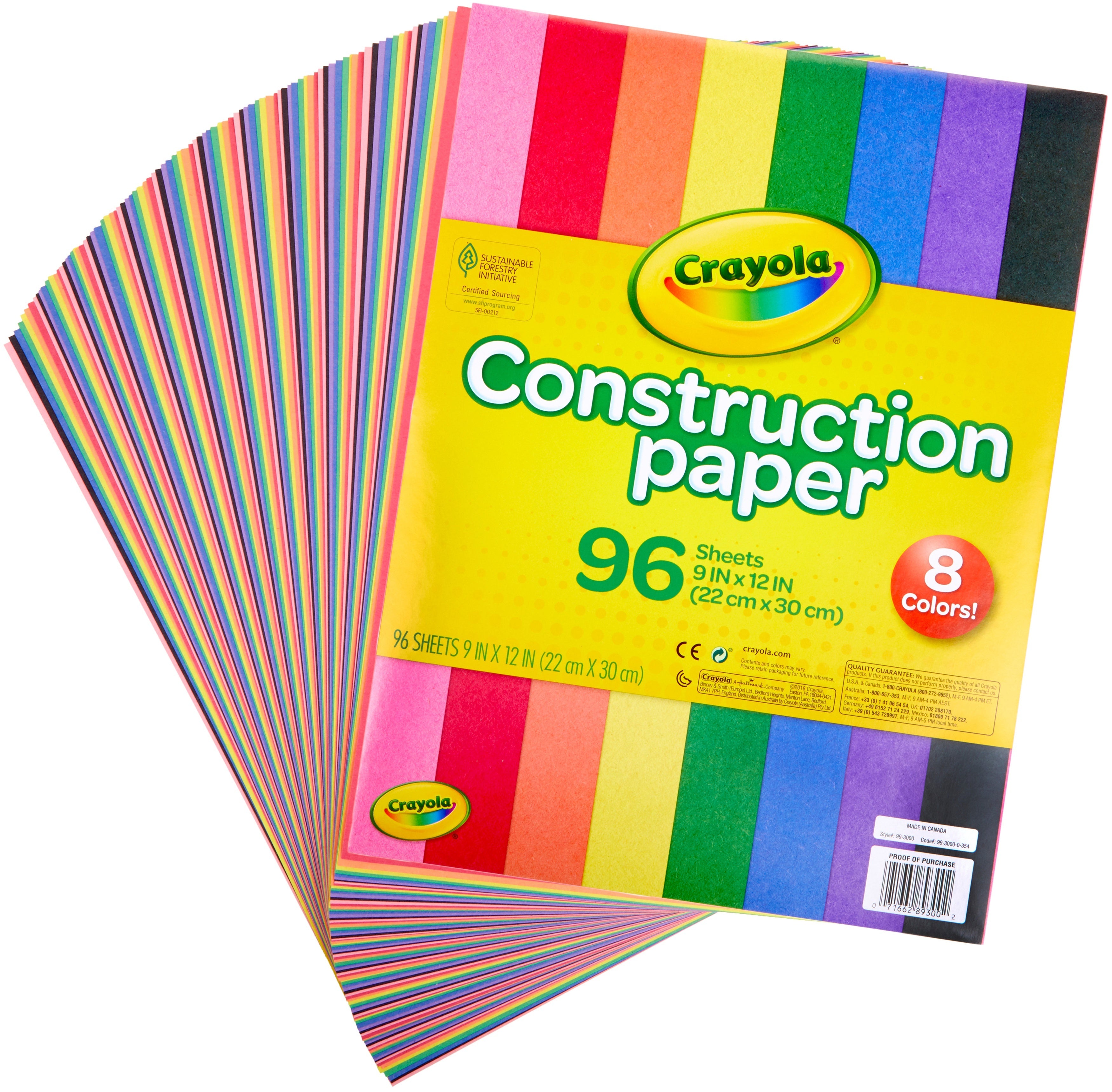 Crayola Construction Paper Pad 9"X12" - 96 Sheets