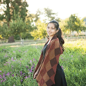 Entrelac Shawl with Leaf Option