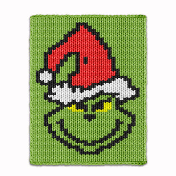 Christmas Grinch - Chunky Blanket - Finger Knitting Pattern