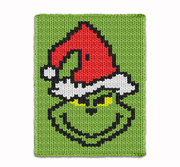 Christmas Grinch - Chunky Blanket - Finger Knitting Pattern