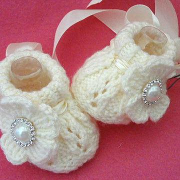 Knitted Baby Set Baby Cap and Baby Shoes