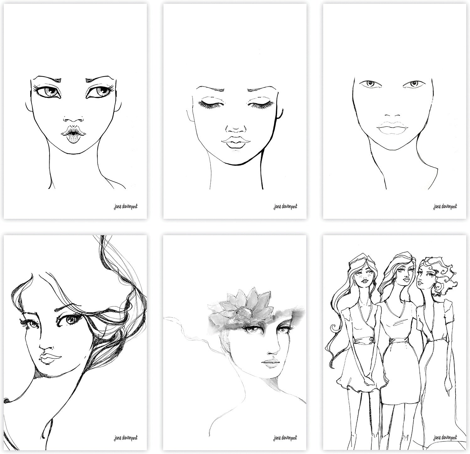 Spellbinders Jane Davenport Face Charts - I Came, I Saw, I Contoured