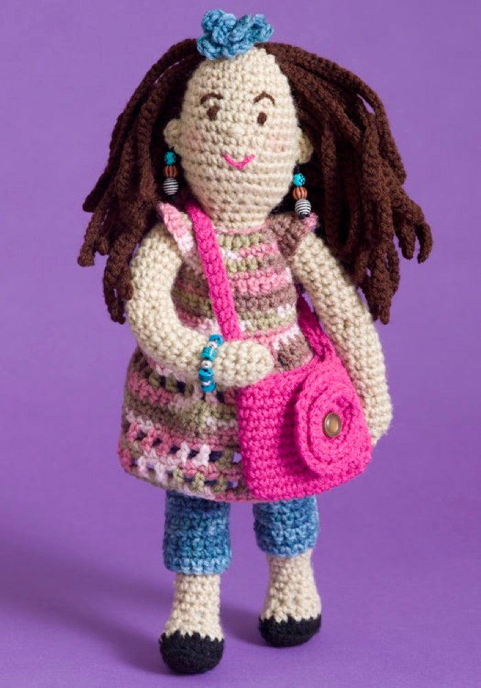 Fashionista Farrah Doll in Red Heart Super Saver Economy Solids - LW2704