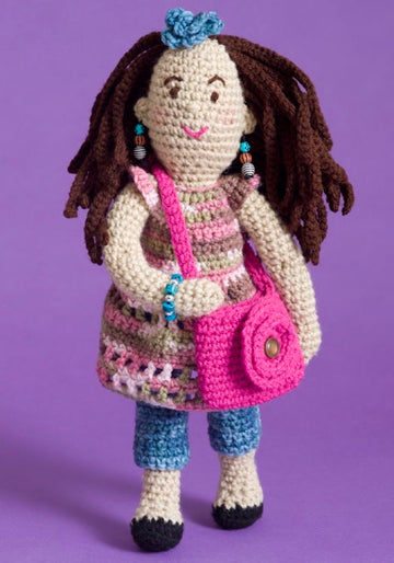 Fashionista Farrah Doll in Red Heart Super Saver Economy Solids - LW2704