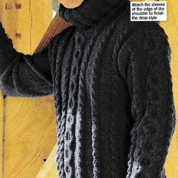 Cable Circles Roll Neck Jumper
