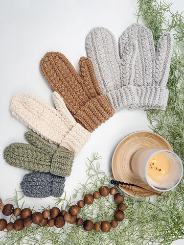 Winter Wheat Flat Mittens