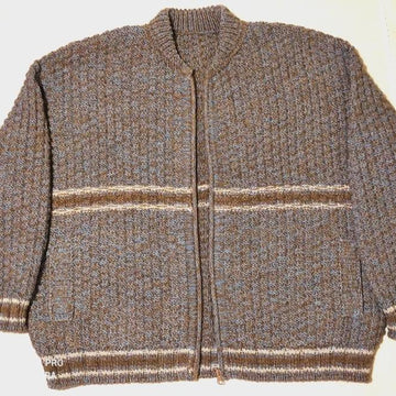 Knitted men's bomber jacket