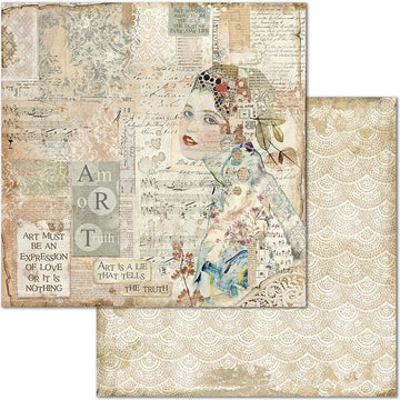Stamperia Intl Stamperia Double-Sided Cardstock 12"X12" 10/Pkg - Face Art