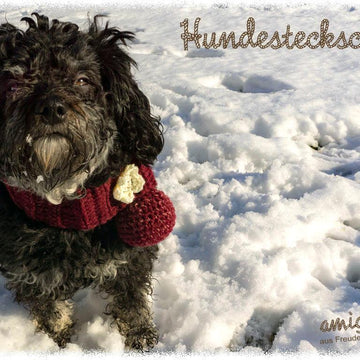 Crochet Pattern: Dog Scarf -Easy Pompom Fix