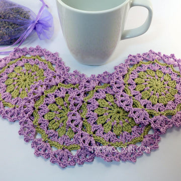 Lavender Crochet Coasters