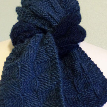 Half-Skein Checkerboard Scarfie