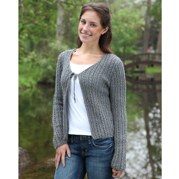 397 Riverbend Cardigan - Knitting Pattern for Women in Valley Yarns Deerfield