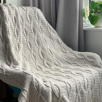Triptych Twist Cable Blanket