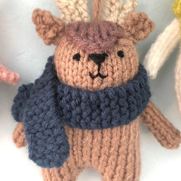Winter Animals Knit Christmas Ornaments