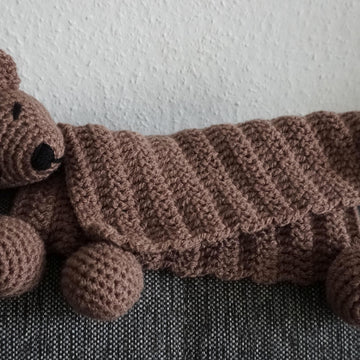 Amigurumi Häkelanleitung Schnuffeltuch / Schmusetuch Bär Balu ♥