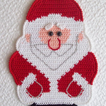 039 Santa Claus, Father Christmas, Father Frost Decor or Potholder Ravelry