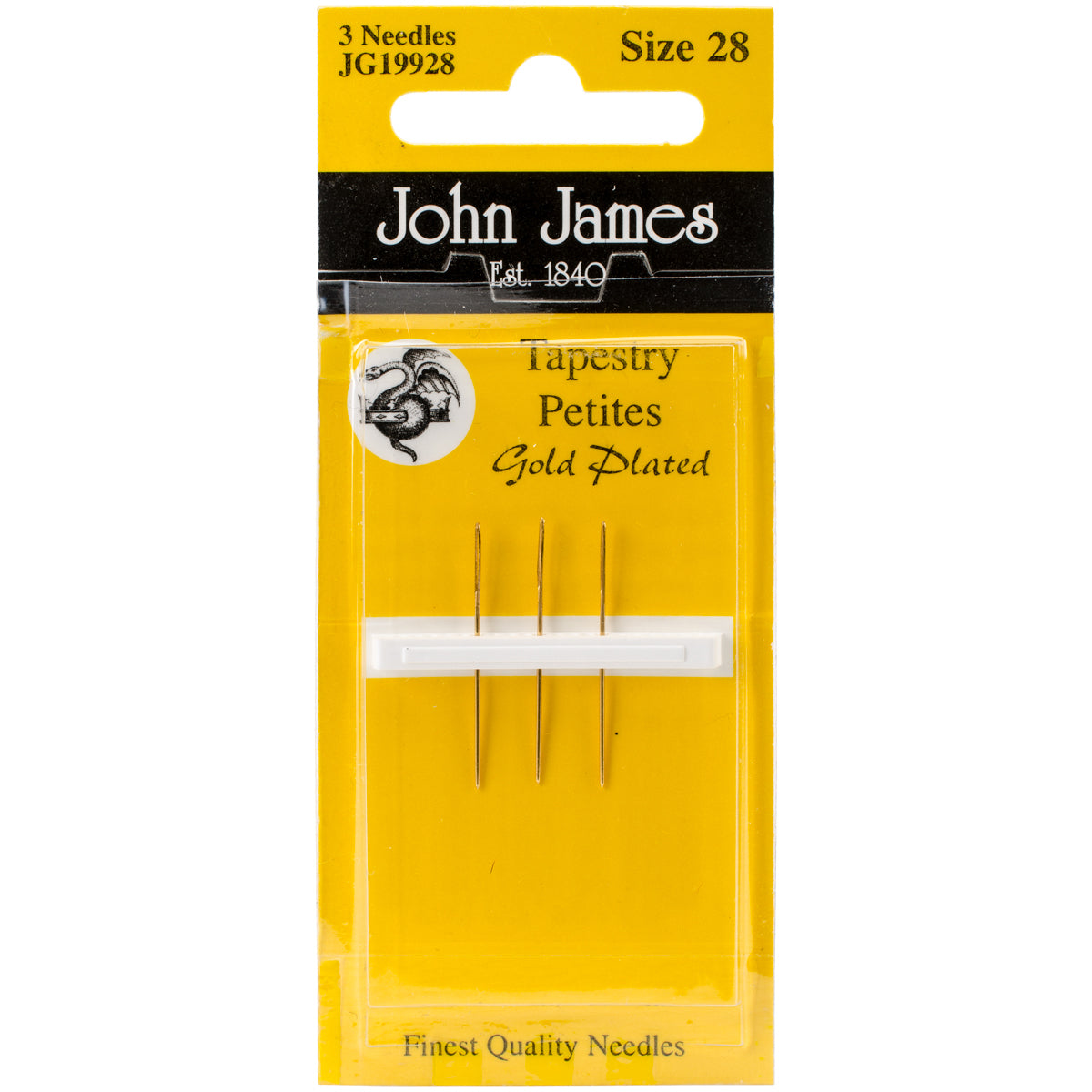 John James Size 28 Gold Petites Cross Stitch Needles (3)