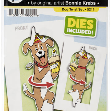 Art Impressions Twisters Stamp & Die Set - Dog Twist