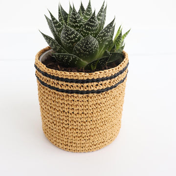 Raffia Flower Pot Sleeve