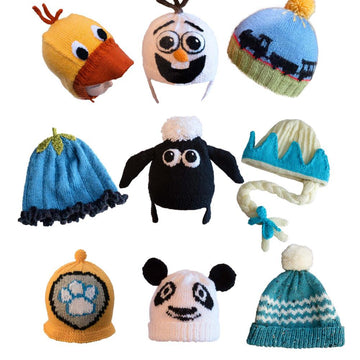 Cute Hats to Knit 2 - steam train, sheep, panda, duck, bluebell, snowman, princess