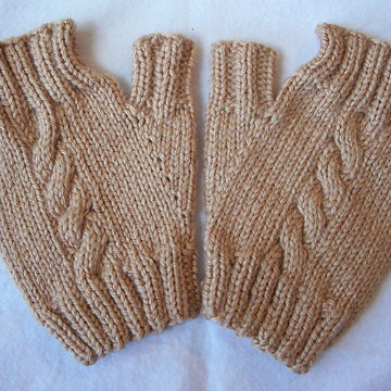 Cabled Fingerless Mitts