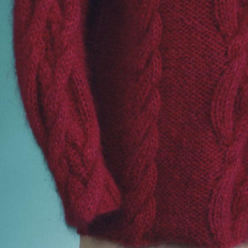 V-Neck Cable Pullover #124