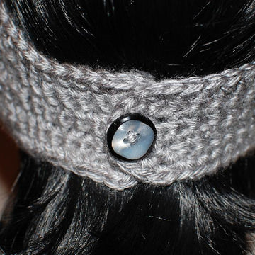 Headband style earwarmer with layered flowers (two sizes)