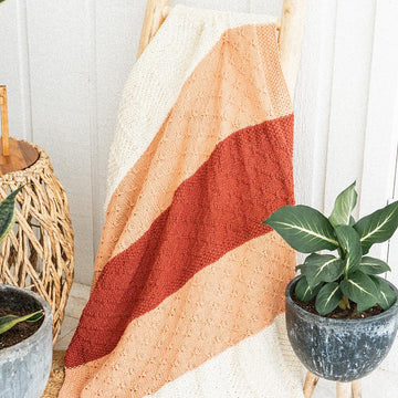 Knit Sampler Textured Blanket