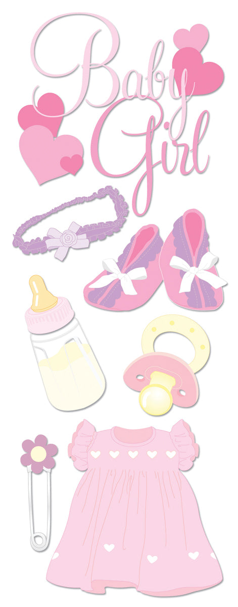 Jolees Touch Of Jolee's Dimensional Stickers - Baby Girl