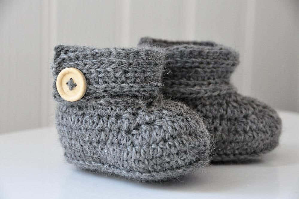 Wrap Around Crochet Baby Boots