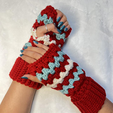 Jolly Holly Fingerless Warmers