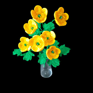 Crochet Buttercup flowers