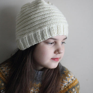 Raven Beanie for Worsted yarn