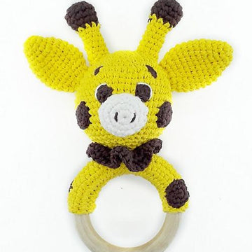 Giraffe teether sewing ring
