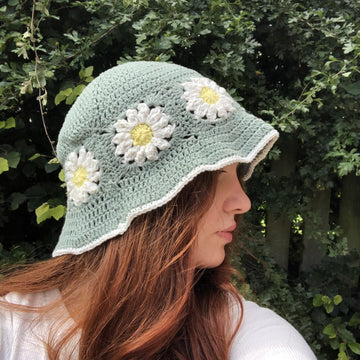 Crochet Daisy Bucket Hat Pattern