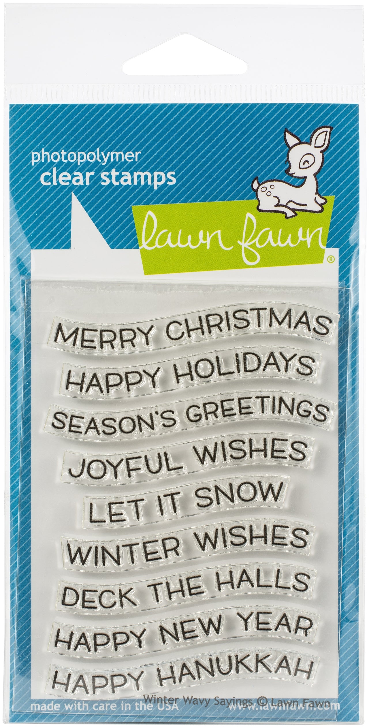 Lawn Fawn Clear Stamps 3"X4" - Winter Wavy Sayings