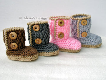 Two-Button Baby Booties