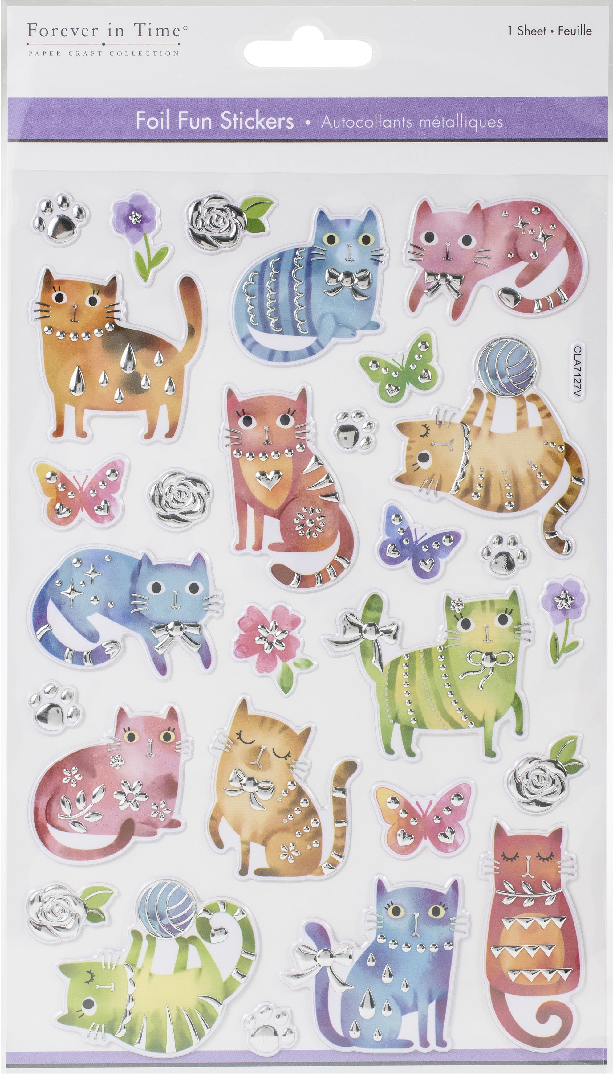 Multicraft Imports MultiCraft Foil Fun Stickers - Kitty